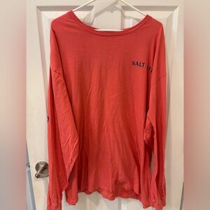 Salt Life Dark Coral Long Sleeve‎ T shirt 2X